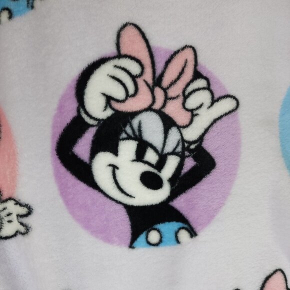 Disney Minnie Mouse Plush Blanket Twin 60" X 90" Soft Polyester Lavender Backgro - Picture 12 of 15